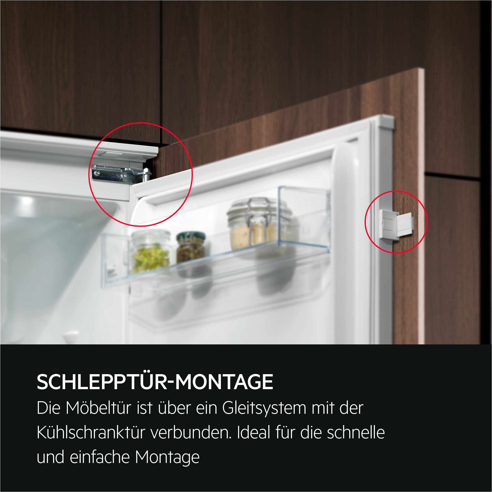 AEG Einbaukühlgefrierkombination Serie 6000 »TSC6N183ES« 177,9 cm hoch 54 cm breit 98 L, LowFrost-weniger Eisbildung, Schnellgefrierfunktion, Schlepptür