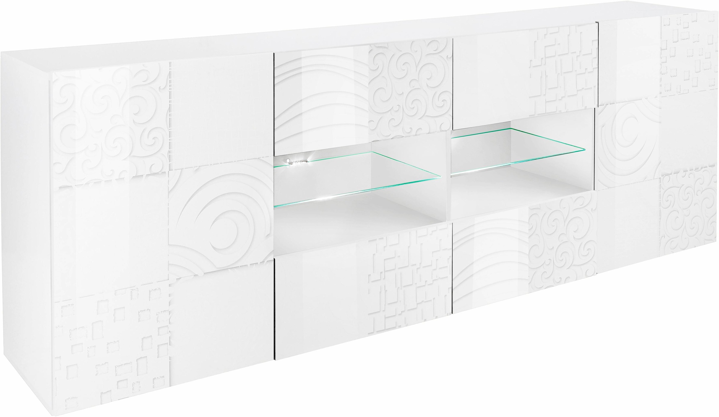 LC Sideboard »Miro«, dekorativem 241 cm mit Siebdruck Breite auf kaufen Rechnung