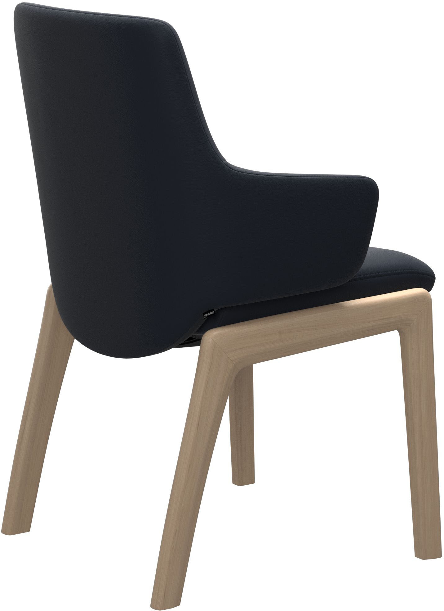Stressless® Polsterstuhl »Laurel«, Leder PALOMA, Low Back mit Armlehne, Größe L, mit abgerundeten Beinen in Schwarz
