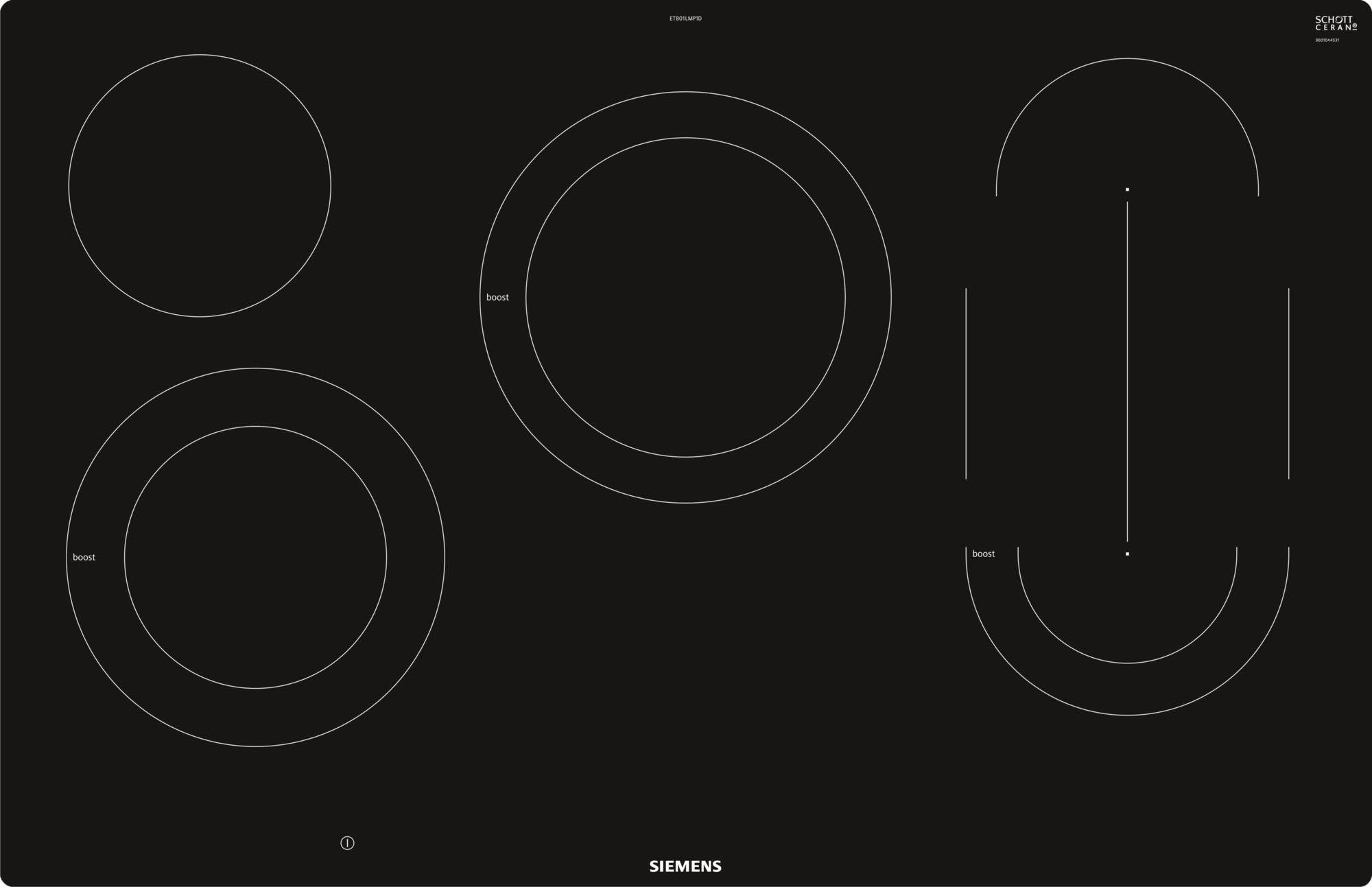 SIEMENS CERAN® kaufen Elektro-Kochfeld von »ET801LMP1D«, SCHOTT online ET801LMP1D