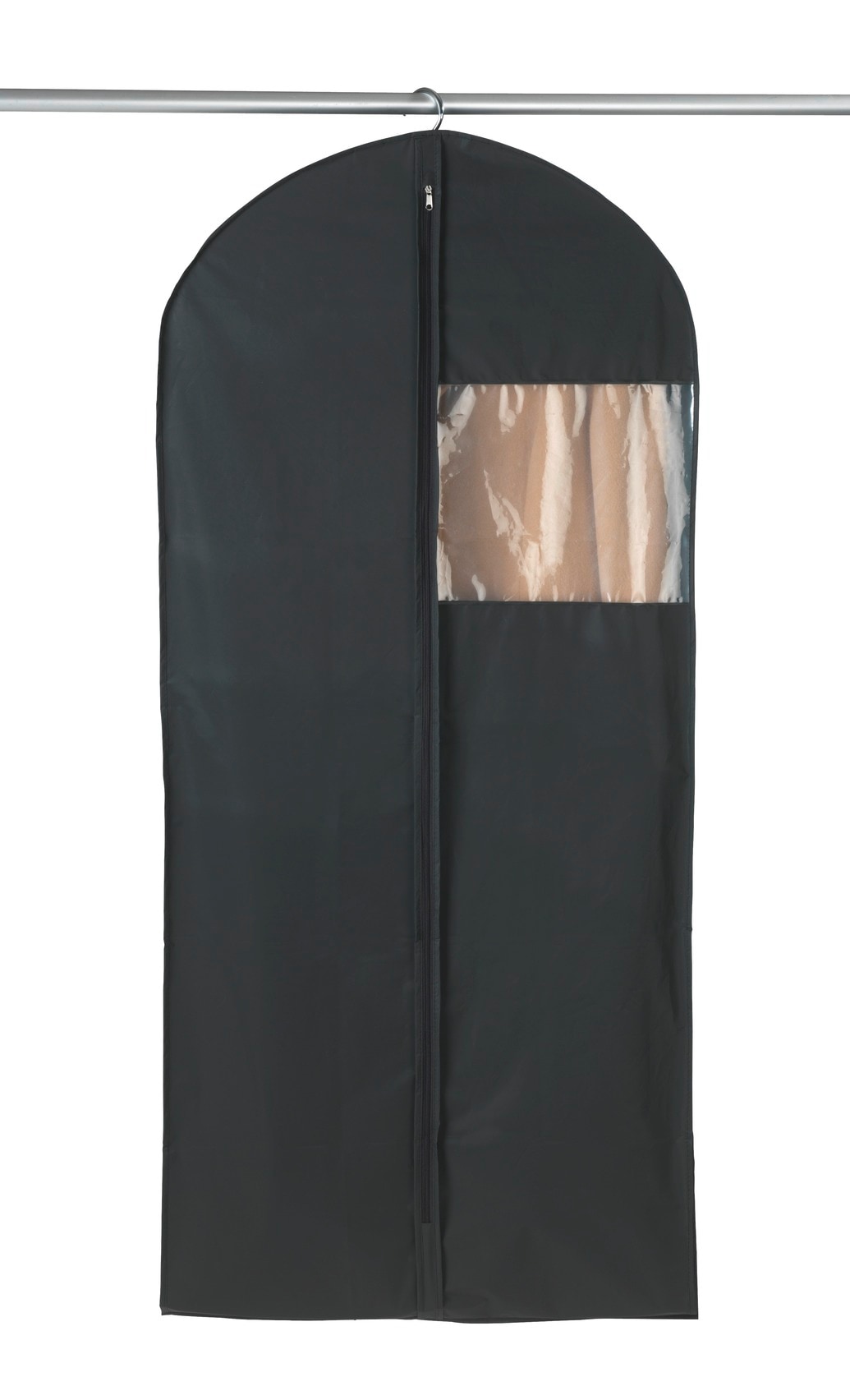 WENKO Kleidersack »Modell Deep Black«, (Set, 3 St.), Kleiderhülle mit Sichtfenster & Reißverschluss, abwaschbar, 3 Größen