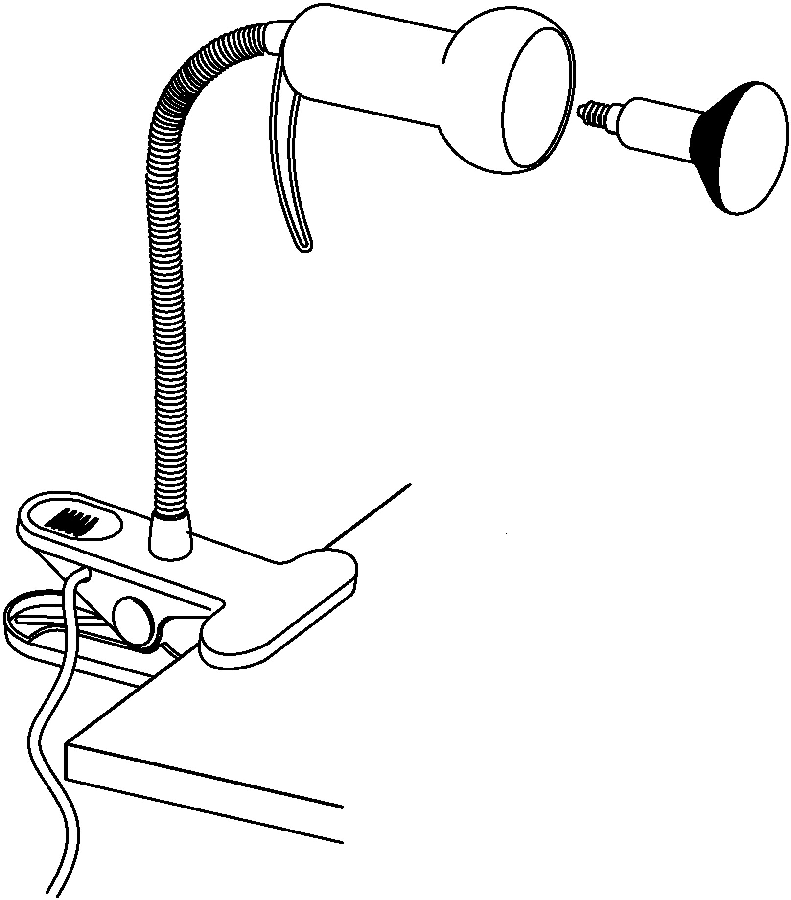 EGLO Klemmleuchte »FABIO Klemmspot, exkl. Leuchtmittel E14, mit Klemme, Büro« E14 Klemmlampe, Leselampe, Schalter, flexibler Leuchtenhalts, Höhe: 30cm