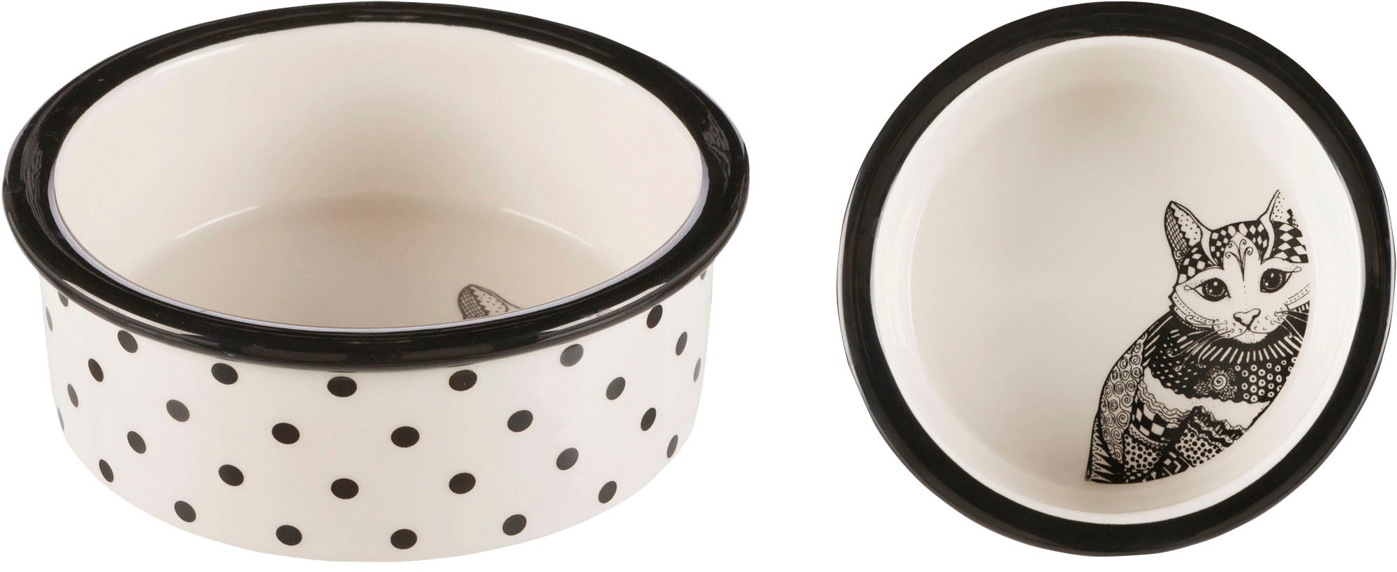 Bild von TRIXIE Napf-Set, (Set, 3 St.), Näpfe aus Keramik, inklusive Napfunterlage