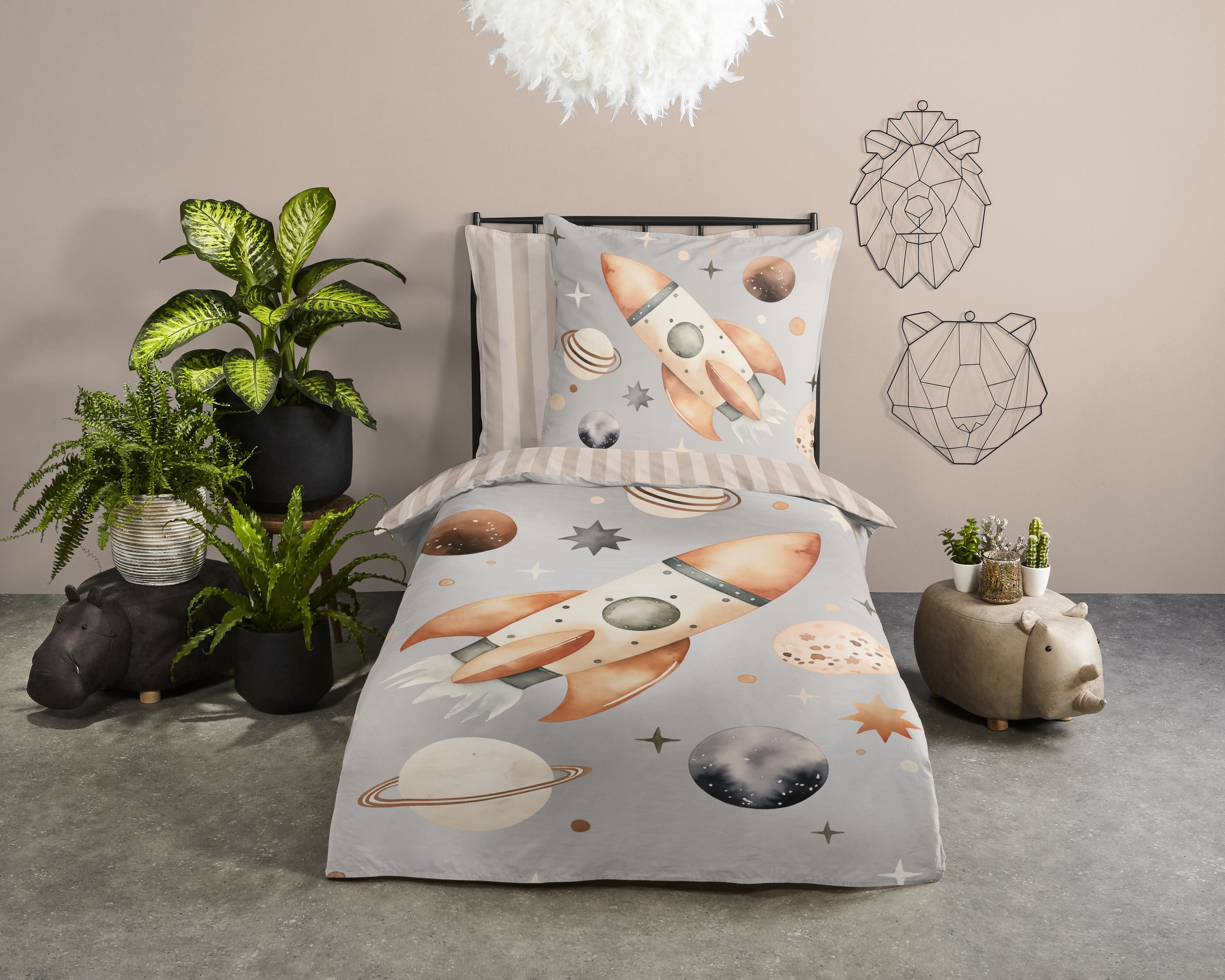 good morning Kinderbettwäsche »Exploree«, Baumwolle, Renforcé, Wendeoptik, günstig online kaufen