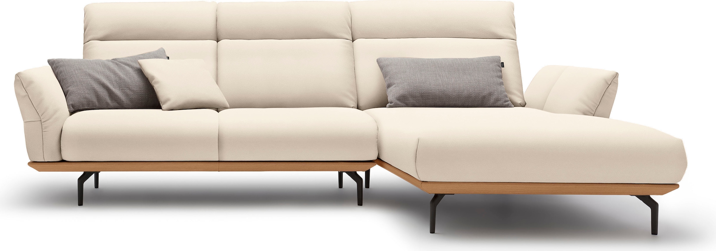 Creation BY ROLF BENZ Ecksofa »CR.460«, Sockel in Eiche, Alugussfüße in umb günstig online kaufen