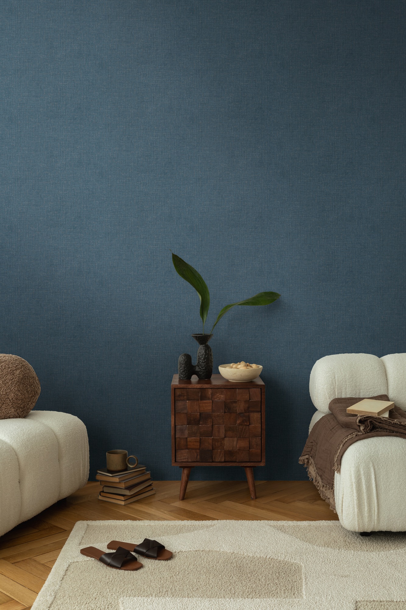 CosmoLiving by Cosmopolitan Vliestapete »Natural Texture – Struktur-Unitapete« matt strukturiert Zeitlose Vliestapete in natürlicher Leinenoptik