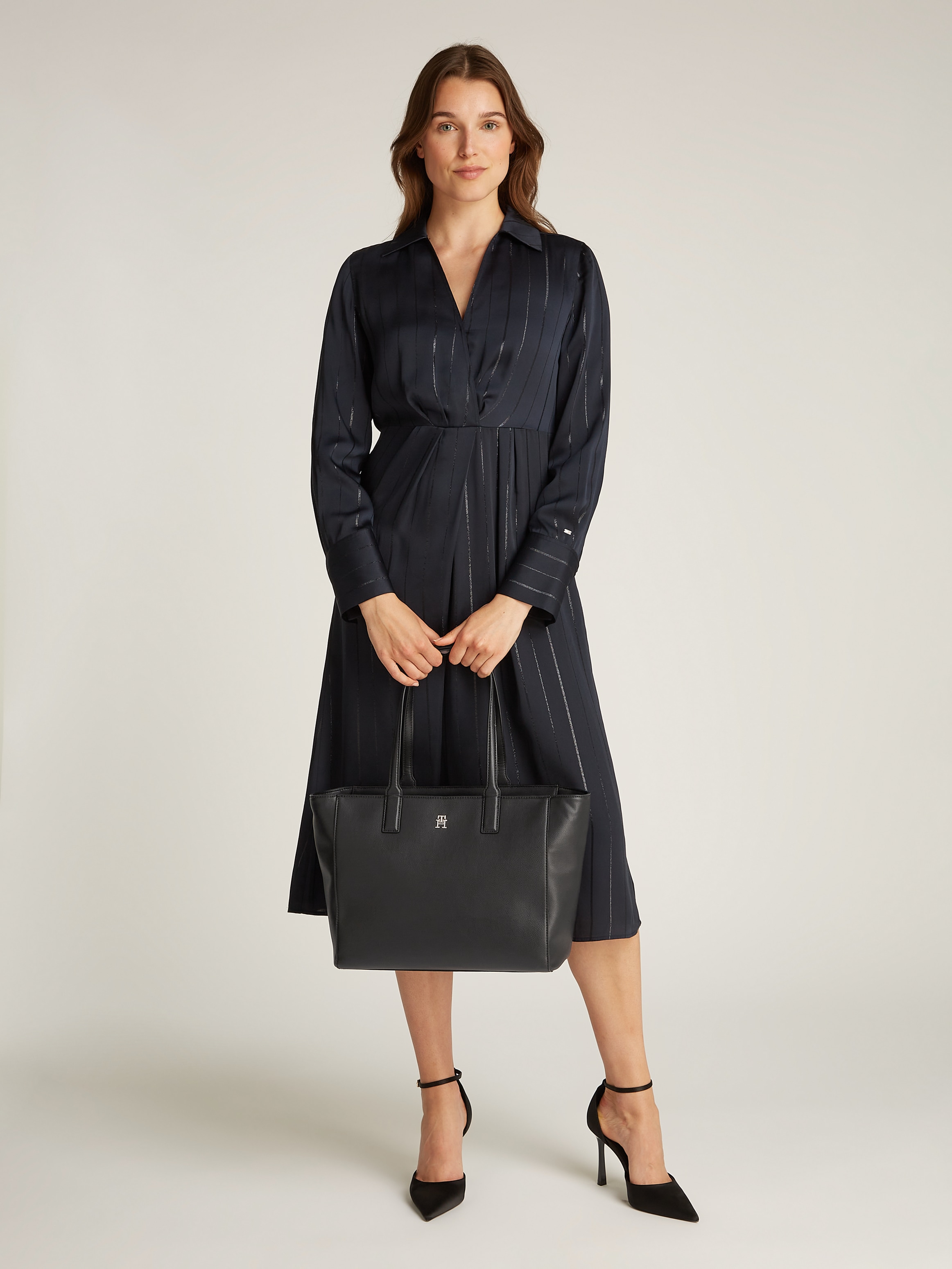 Tommy Hilfiger Shopper »TH SOFT LOGO TOTE«, Damen Henkeltasche Schultertasche, Umhängetasche im eleganten Look