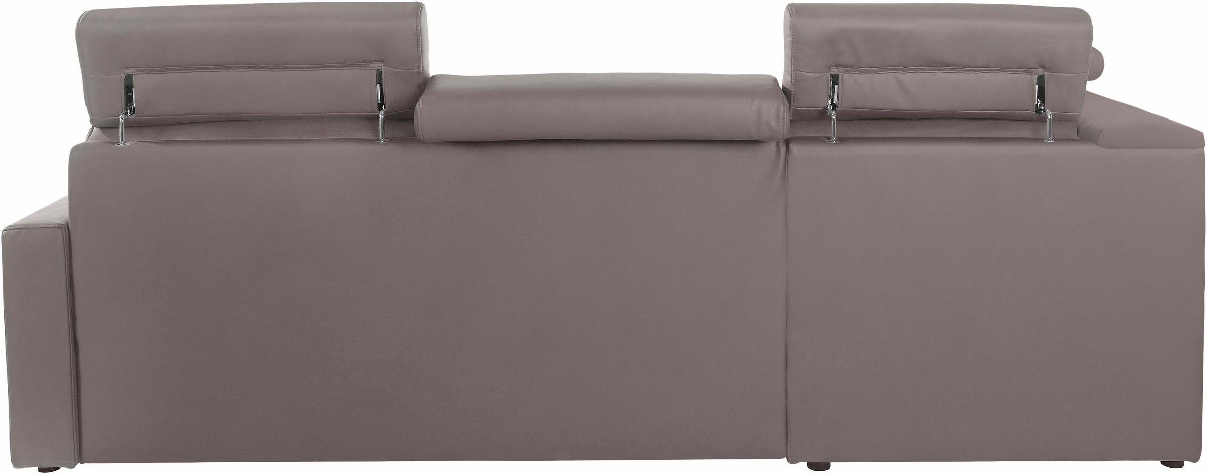 DOMO collection Ecksofa »Ava, moderne Sitzheftung mit toller Doppelnaht, komfortabel, L-Form«, mit Ottomane, inkl. Federkern, wahlweise mit Kopfteilverstellungen